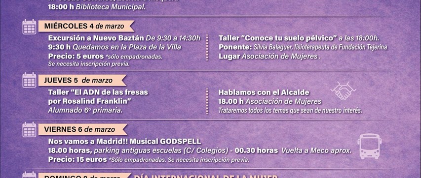 Semana de la mujer 2026
