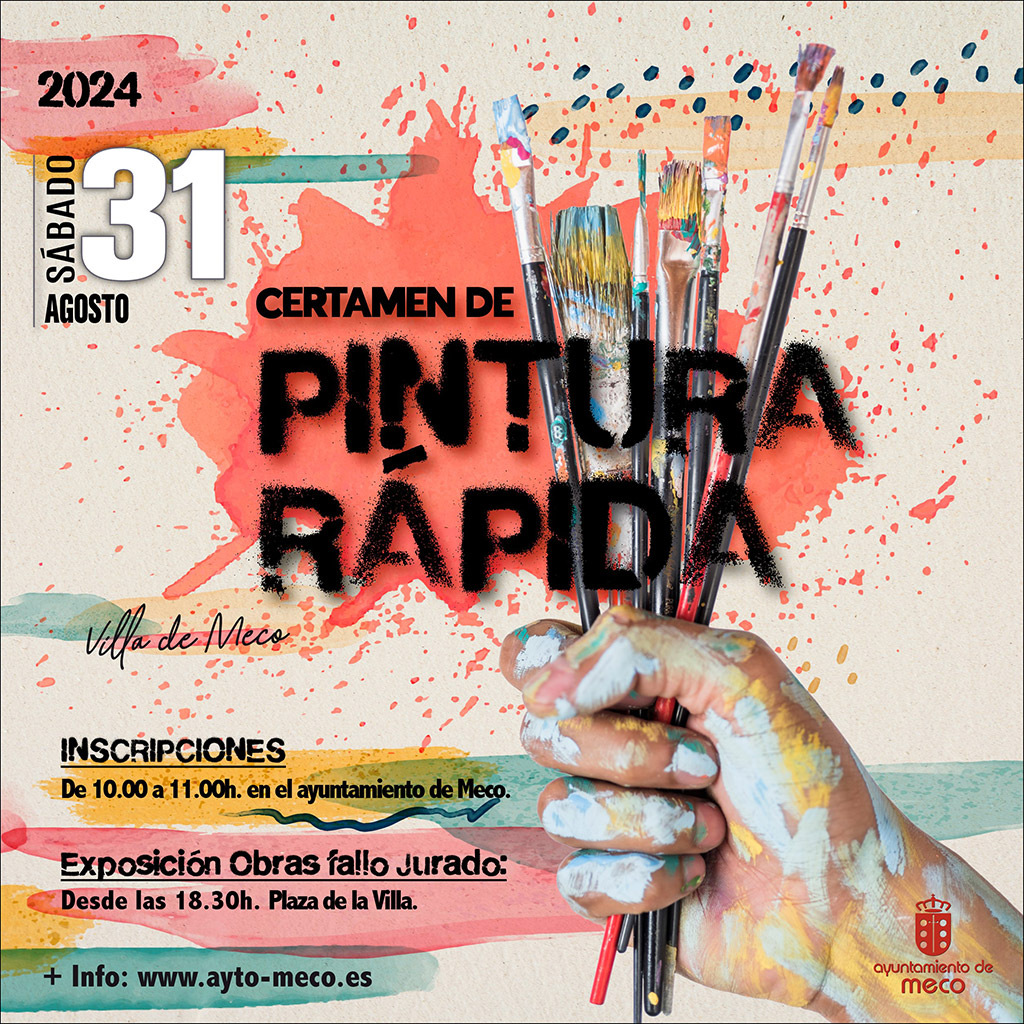 Meco acaba agosto con su mítico certamen de Pintura Rápida